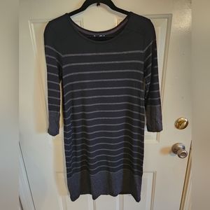 Black and gray striped dress